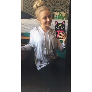 Super light weight tie-dye hoodie